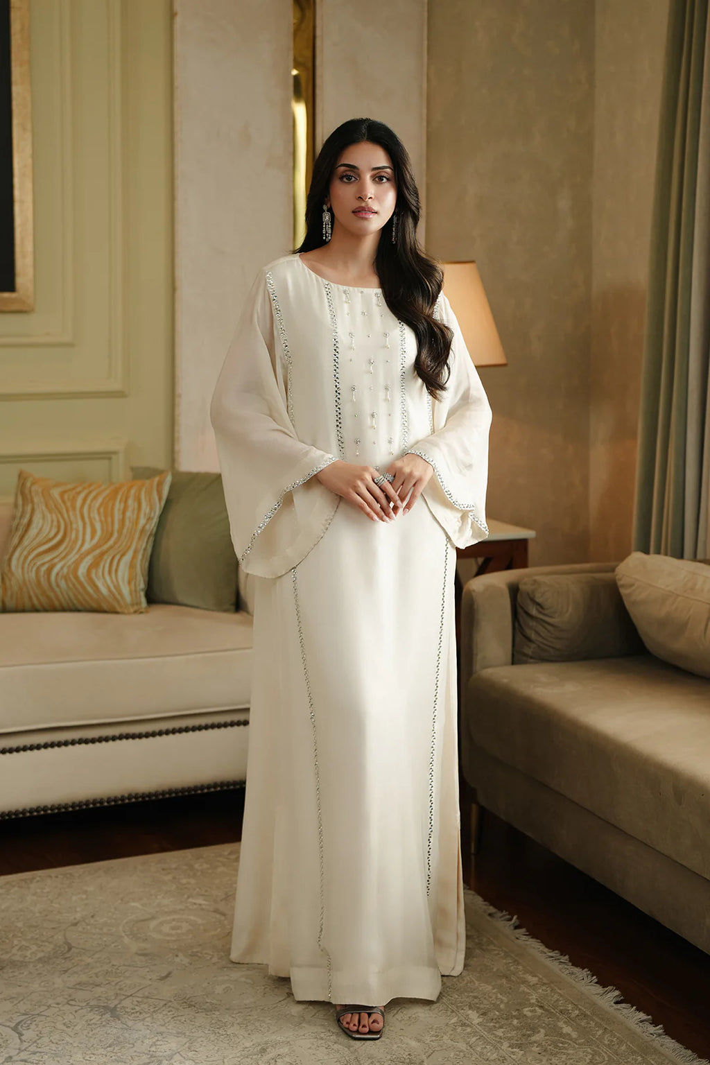 White Embellished Maxi Dress