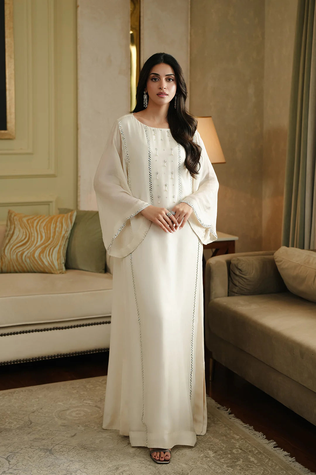 White Embellished Maxi Dress