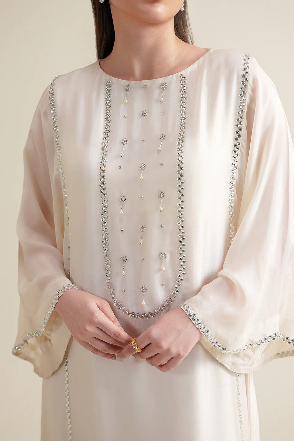 White Embellished Maxi Dress