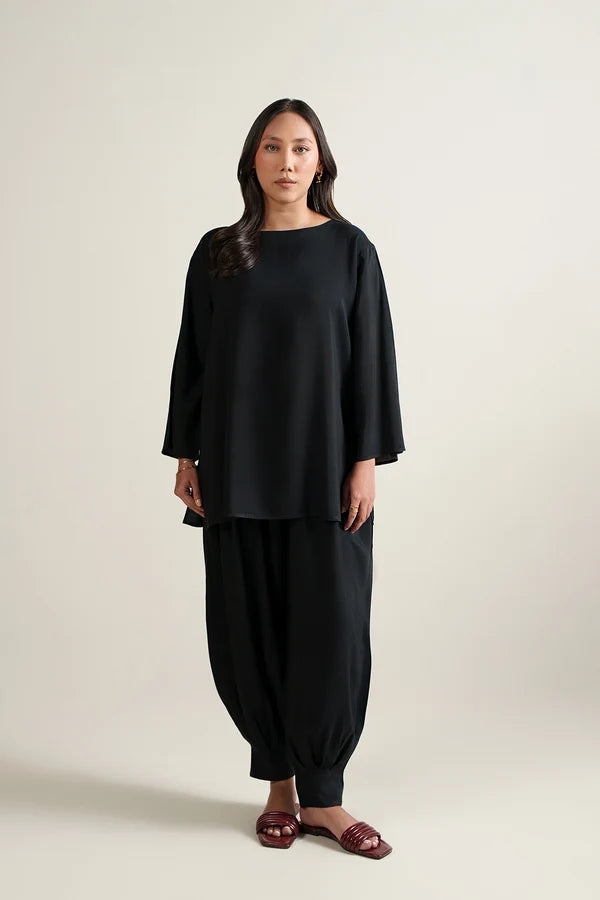 Black balloon pant 2pc