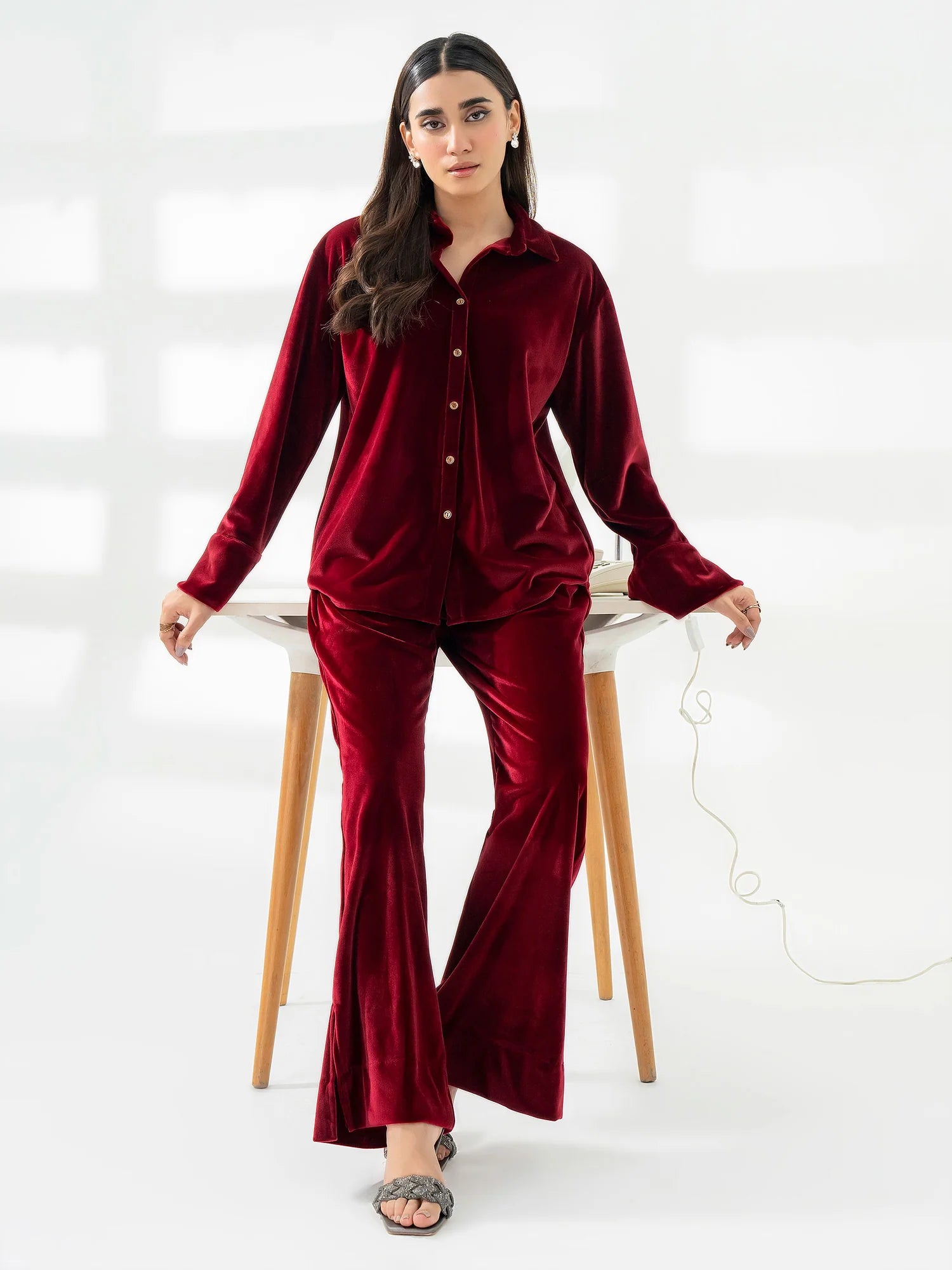 Dyed Velvet Cordset
