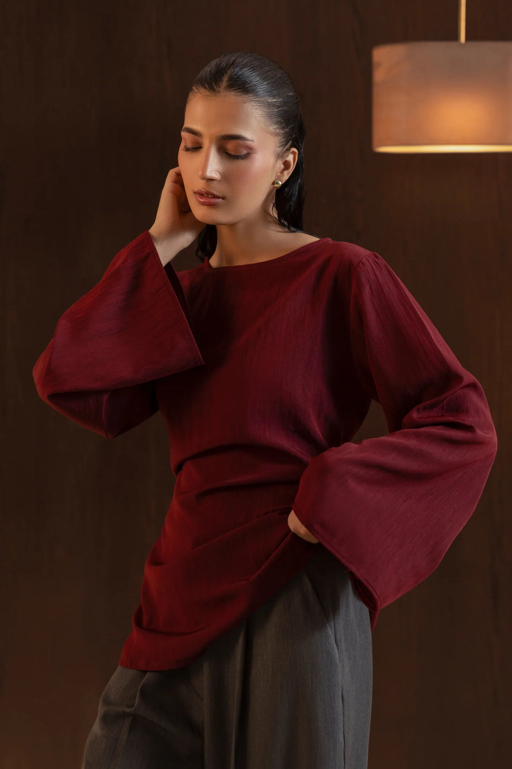 Burgundy Two-Piece