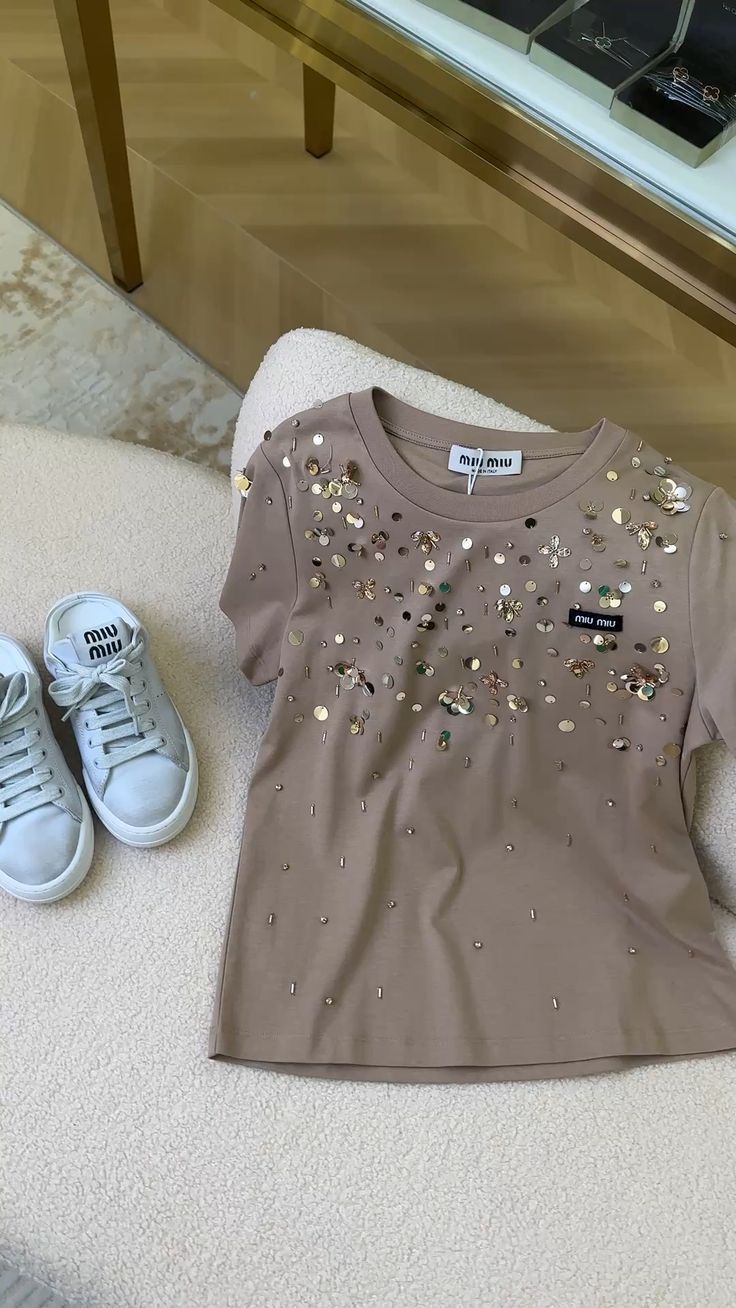 Embellished Sequin T-Shirt