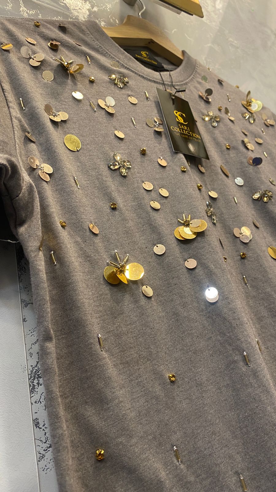 Embellished Sequin T-Shirt