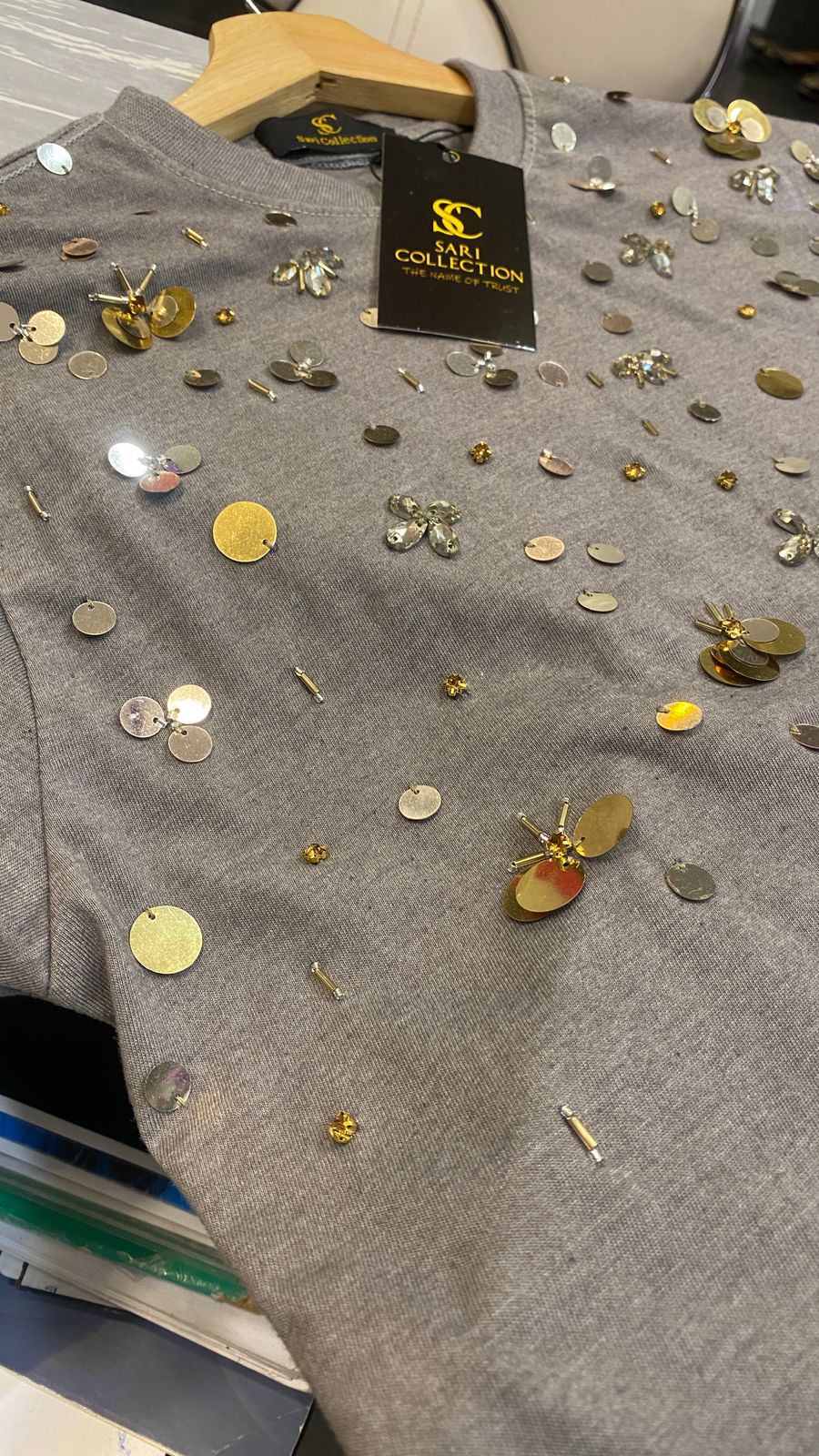 Embellished Sequin T-Shirt