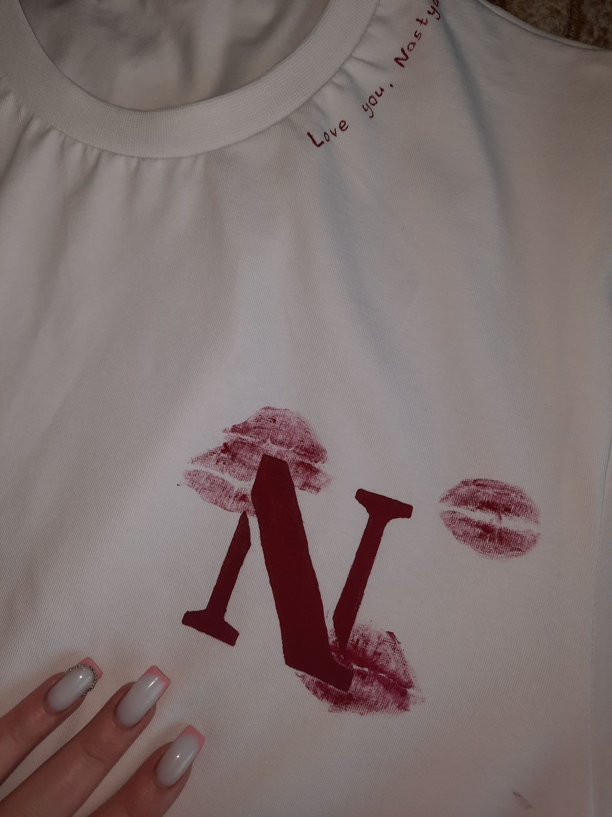 White Graphic Initials Tee