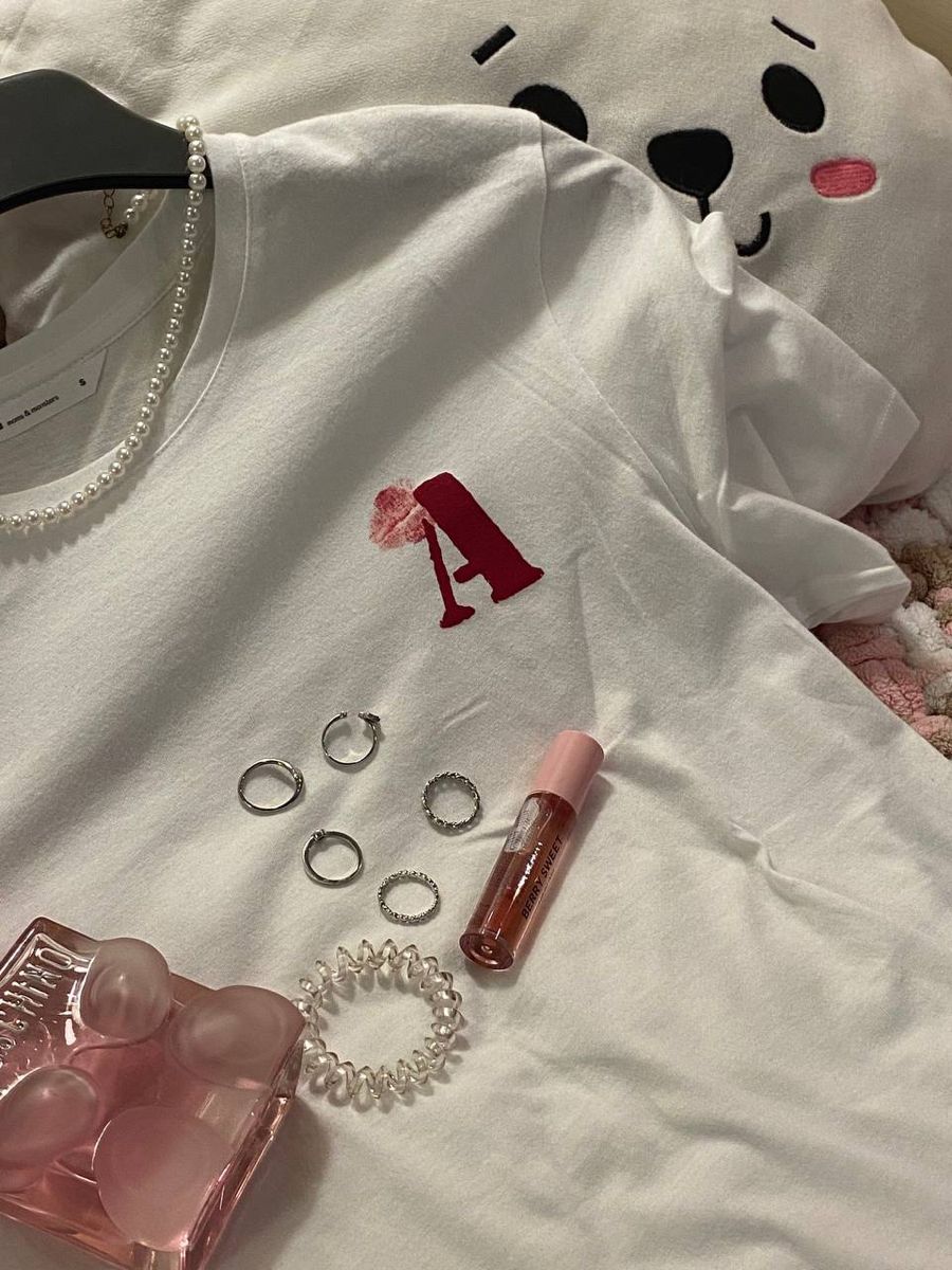 White Graphic Initials Tee
