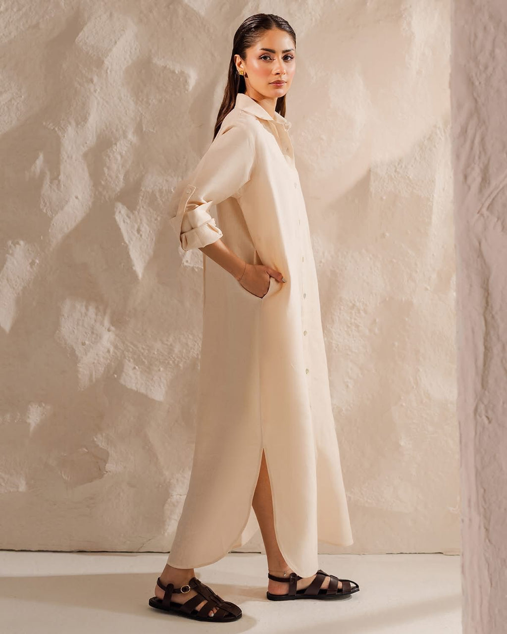 Sandstone Shirt Dress