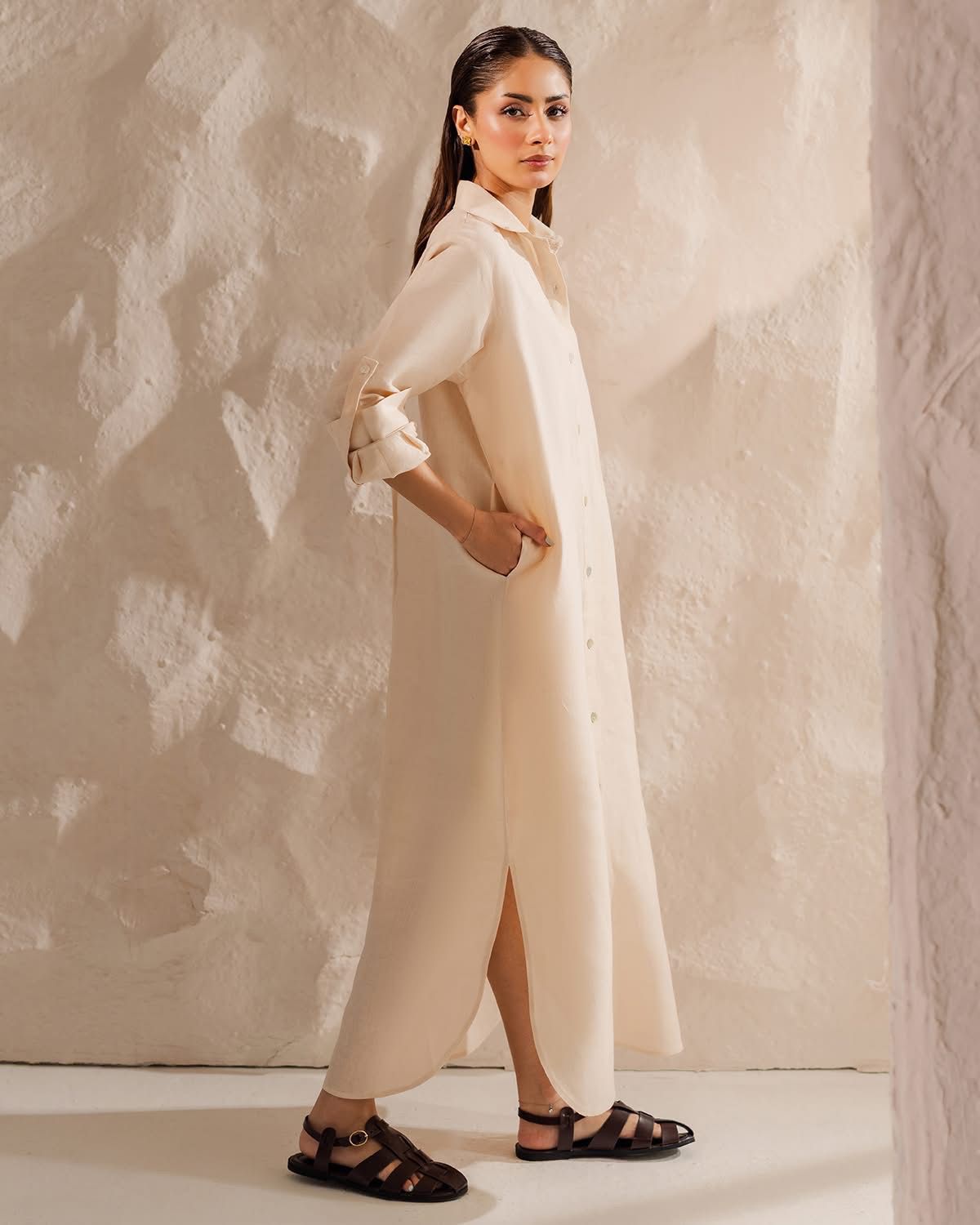 Sandstone Shirt Dress