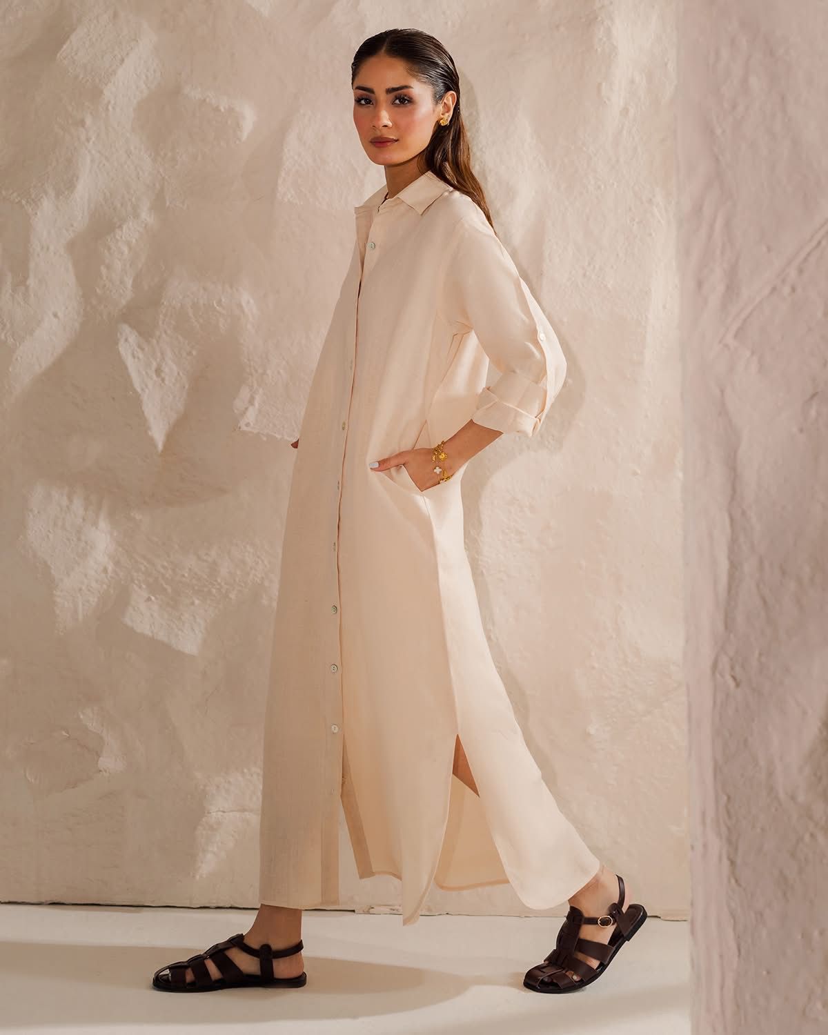 Sandstone Shirt Dress