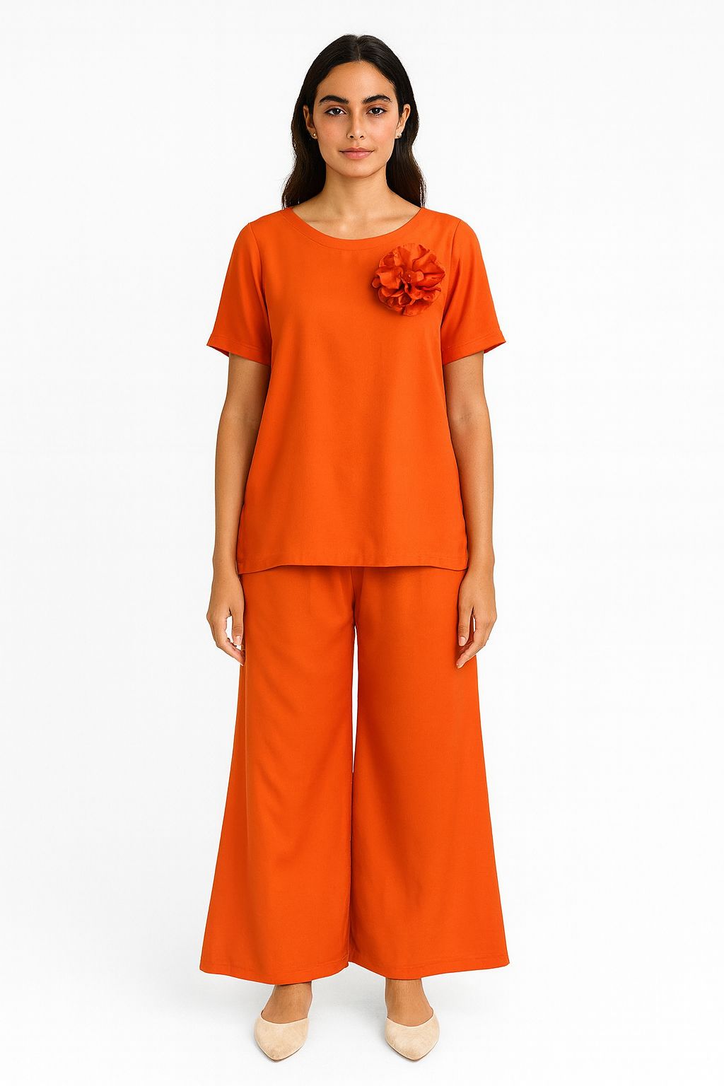 Casual coordinated two-piece set