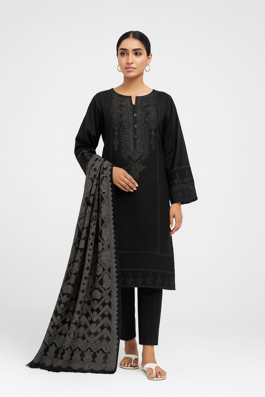 2-Piece Unstitched Shirt & Dupatta