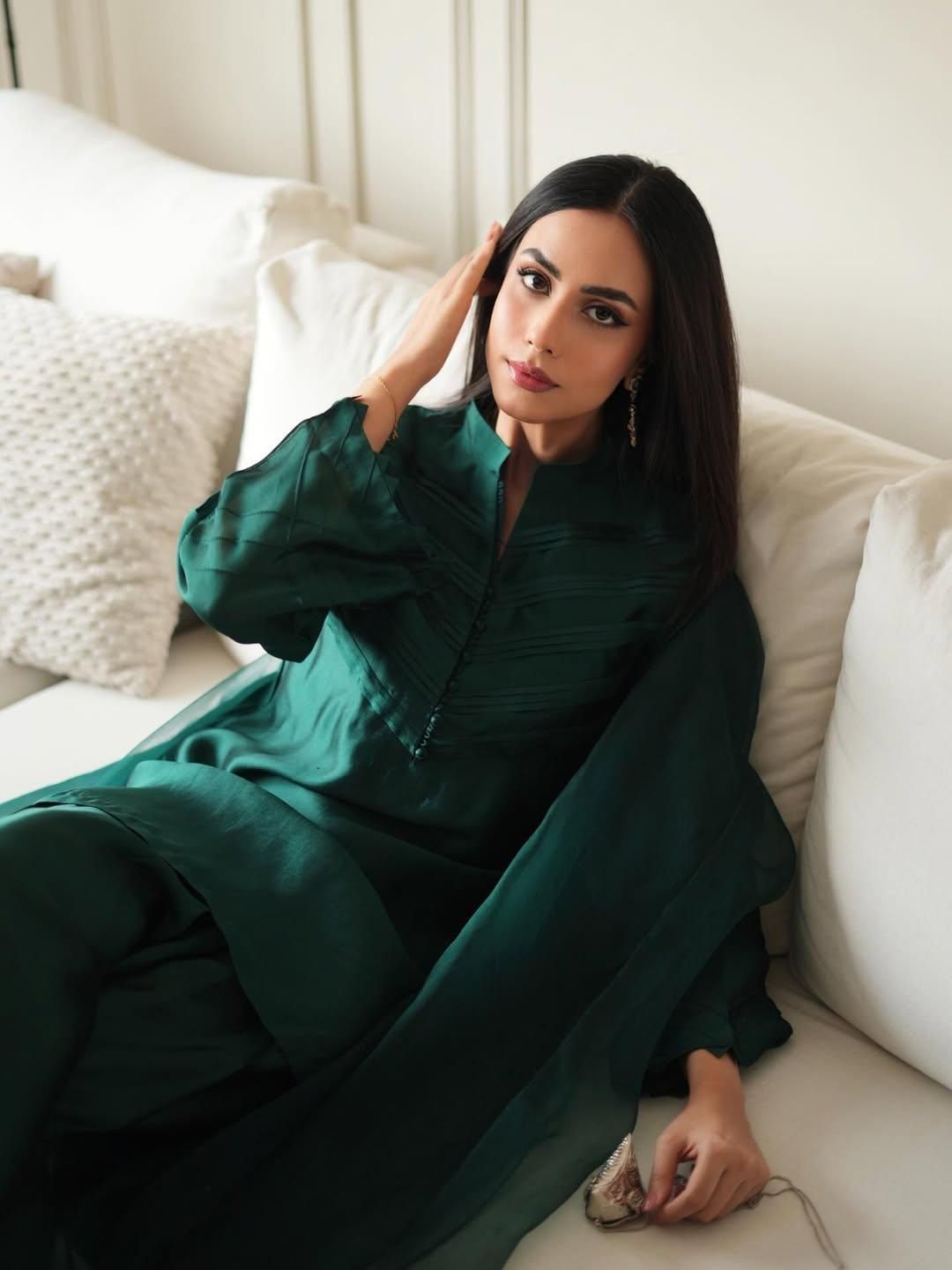 Emerald Silk Shalwar Kameez 3pc