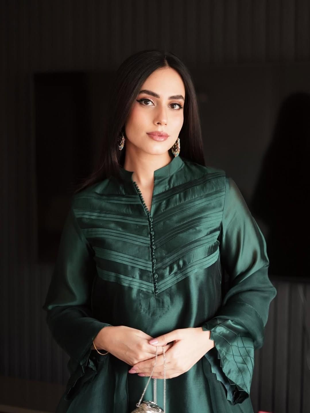 Emerald Silk Shalwar Kameez 3pc