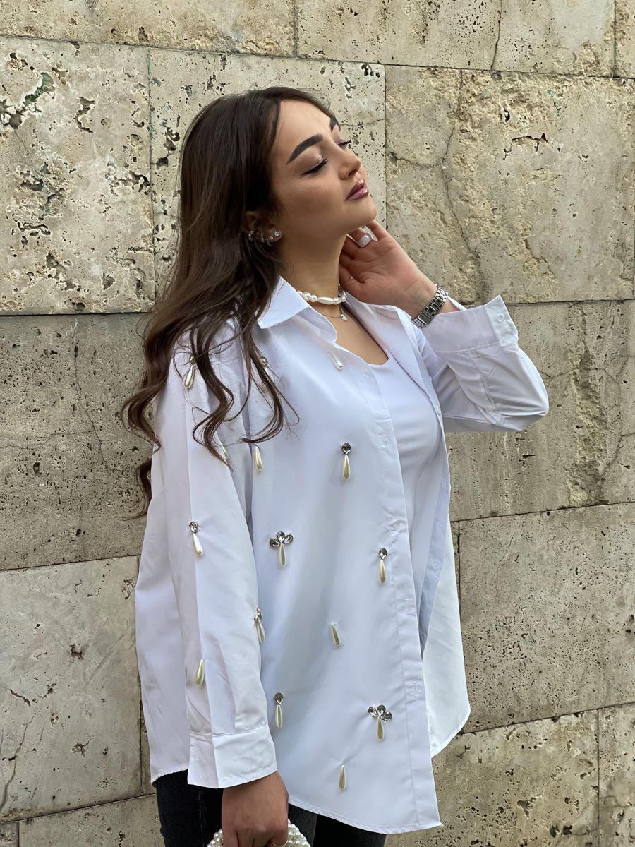 Embellished Long Sleeve Shirt