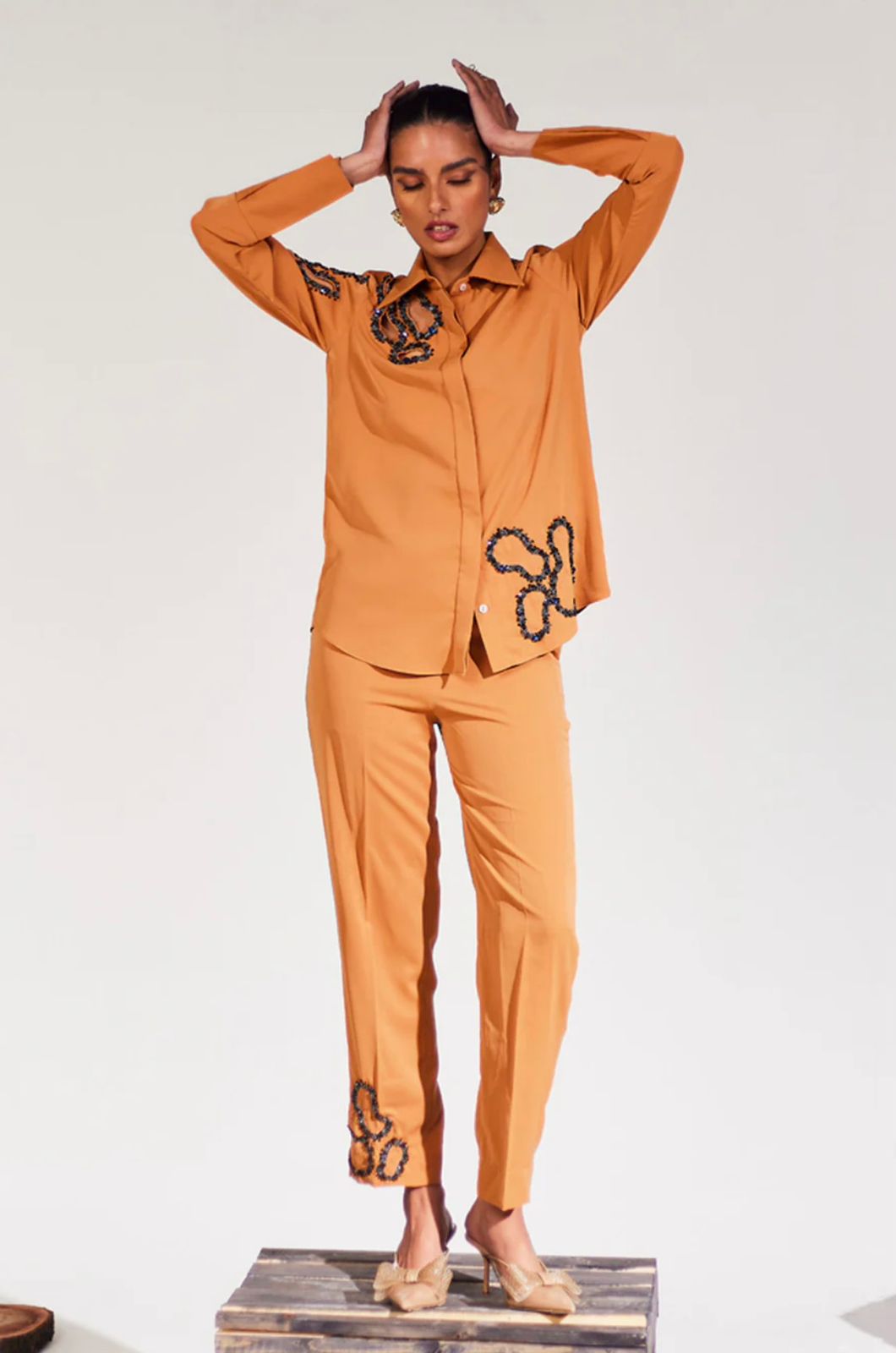 Abstract Beige Co-ord Set