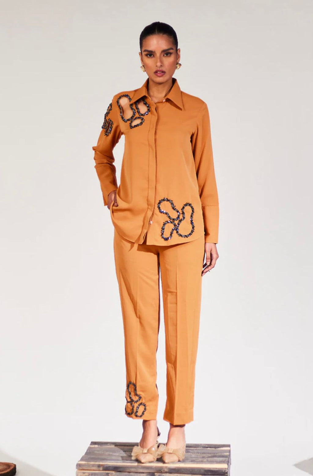 Abstract Beige Co-ord Set