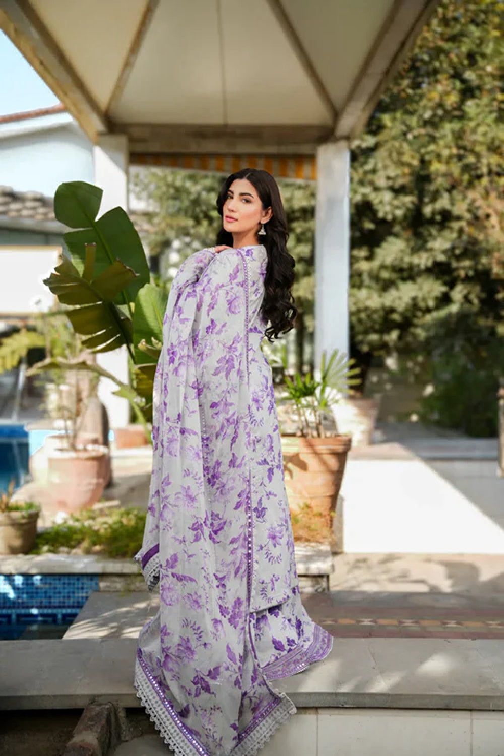 Lilac Bloom Lawn 3pc stitched