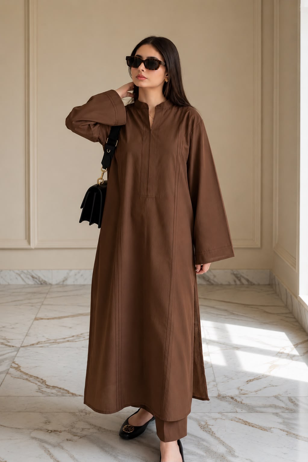 Long Kurta trouser Set for Women