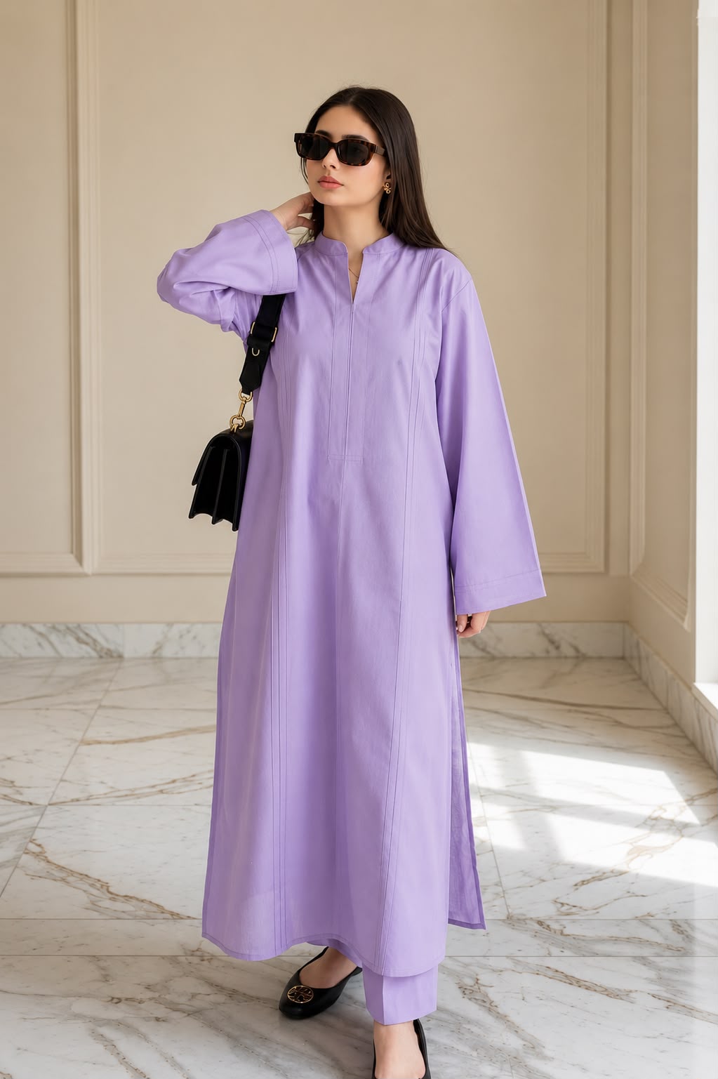 Long Kurta trouser Set for Women