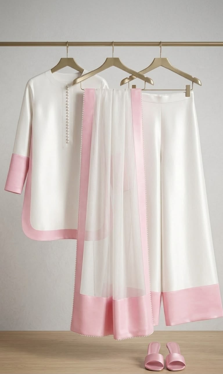 Blush Border Luxury Pret Set