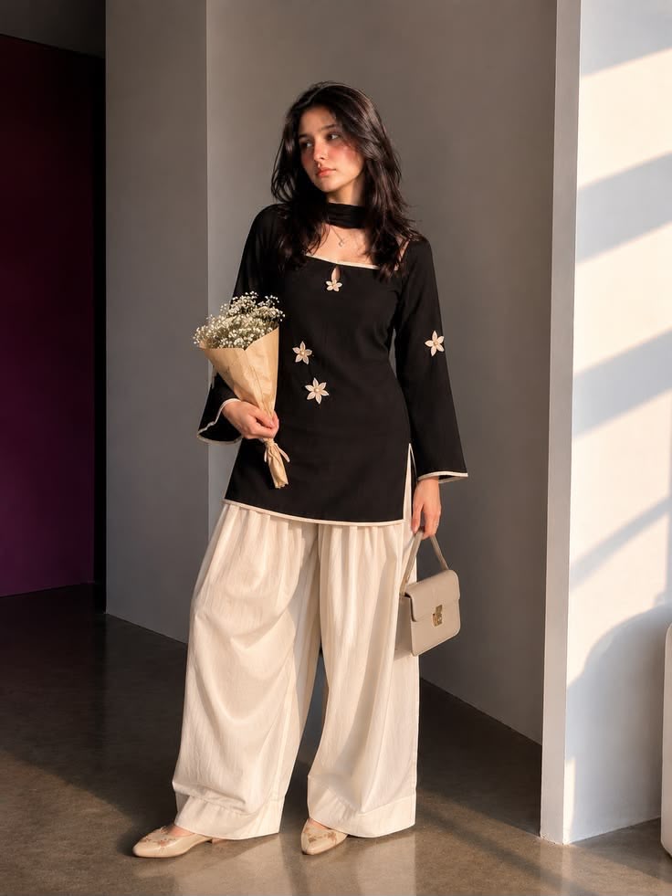 Bloom Kurta & Wide-Leg Palazzo Set
