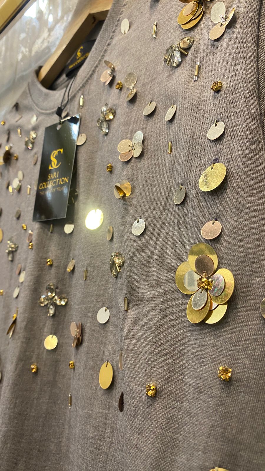 Embellished Sequin T-Shirt