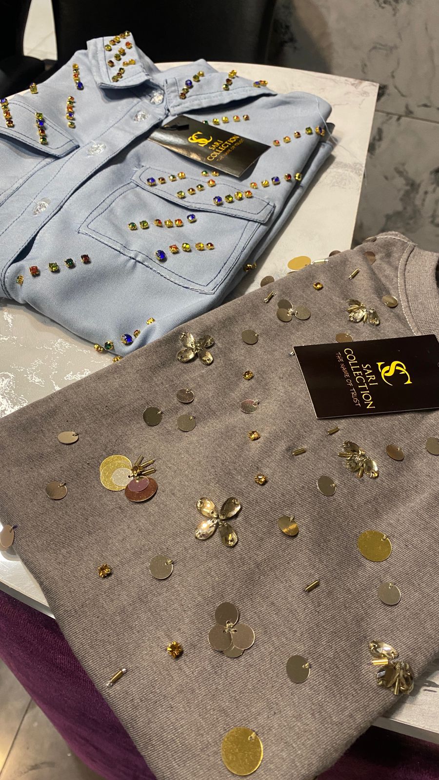 Embellished Sequin T-Shirt