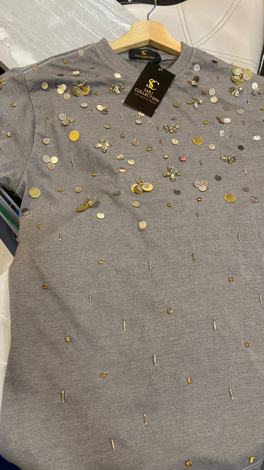 Embellished Sequin T-Shirt