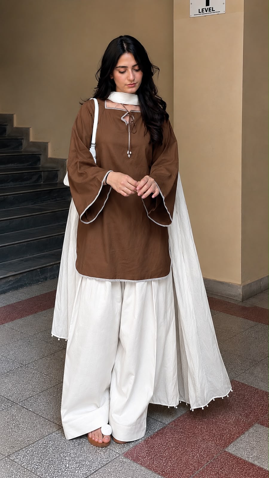 Colorblock Kurta Palazzo Set