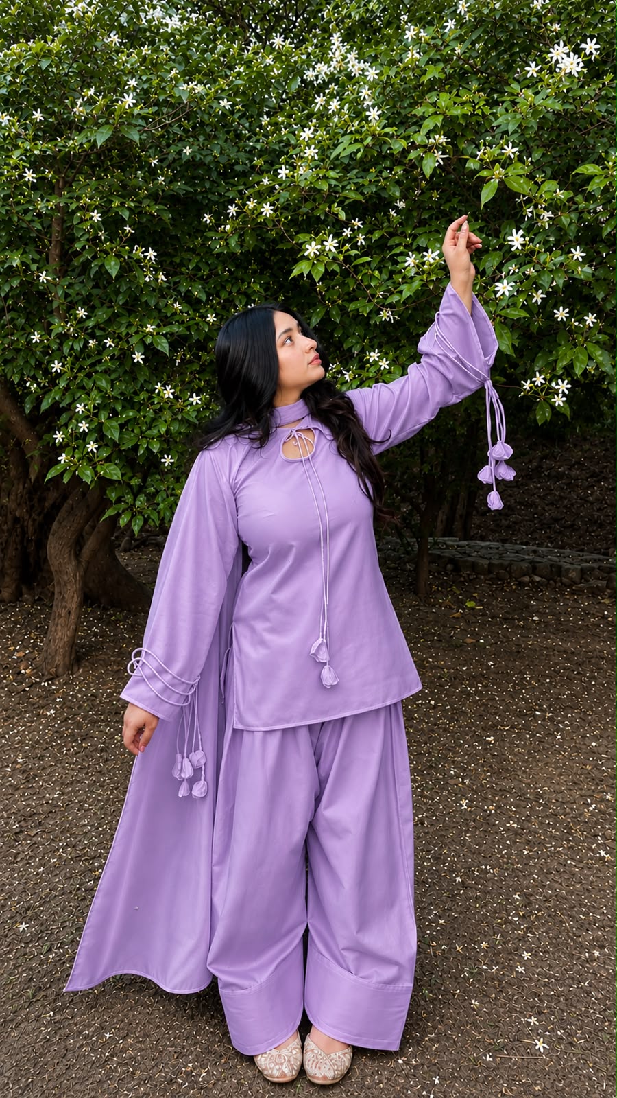 Tie-Neck Kurta Set