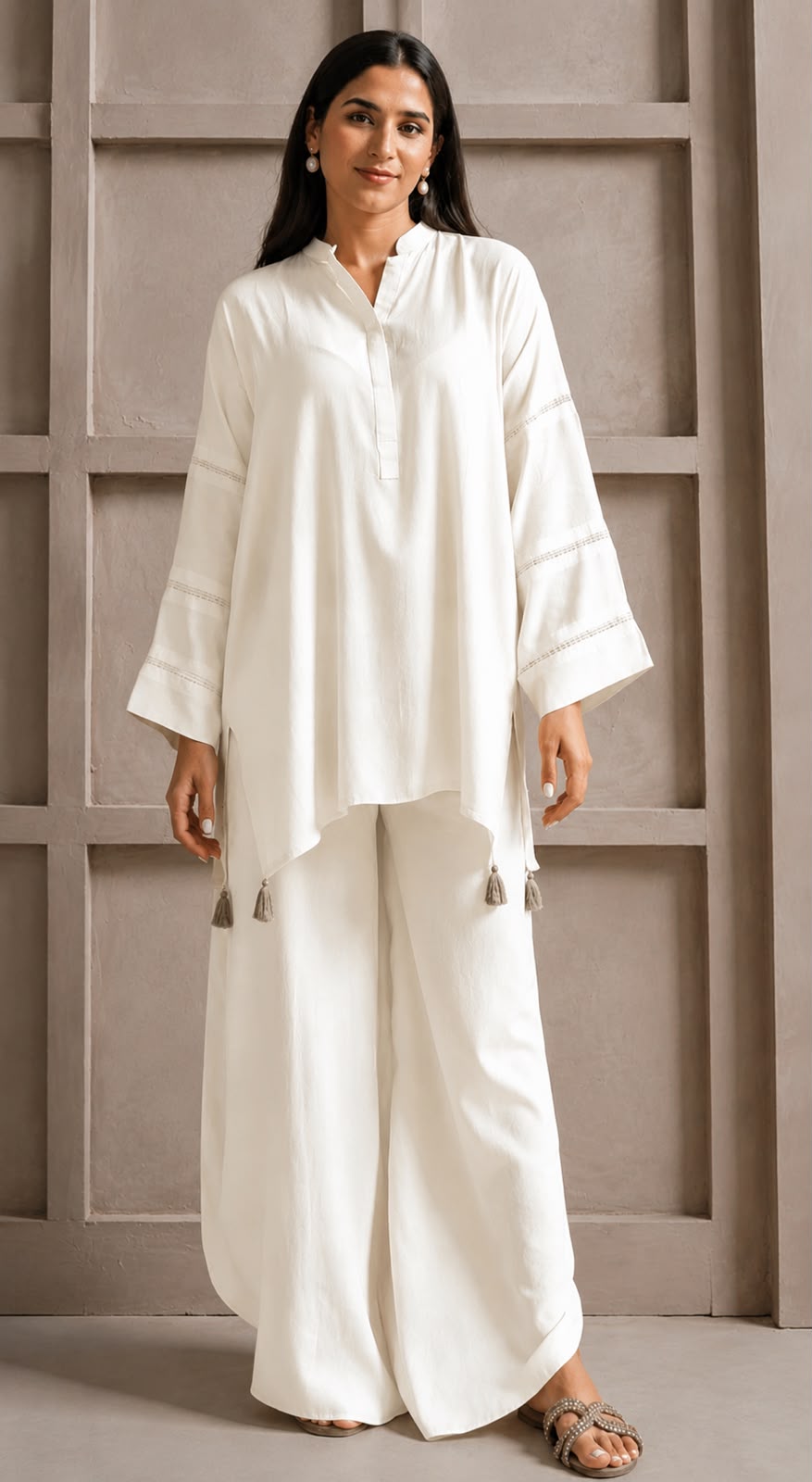 Tassel kurta style cordset