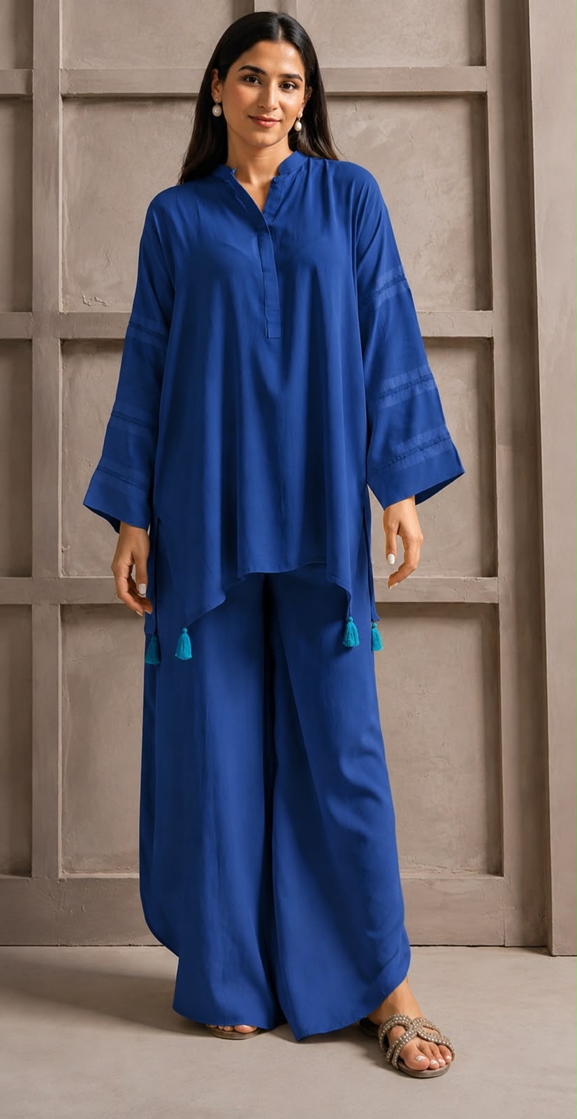 Tassel kurta style cordset