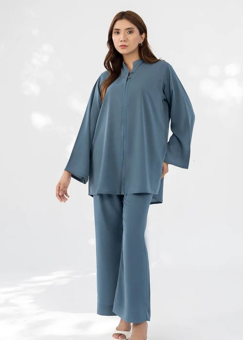 Cyan Blue Georgette Co ord Set