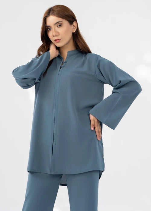 Cyan Blue Georgette Co ord Set