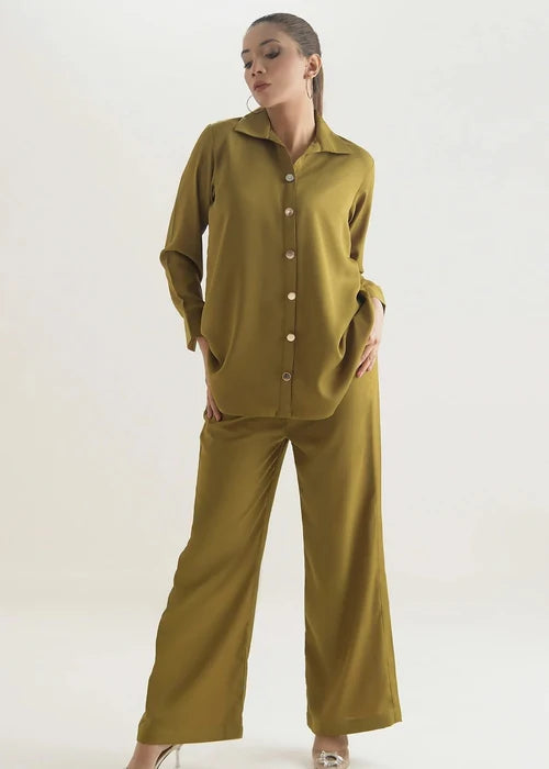 Olive Georgette Co ord Set