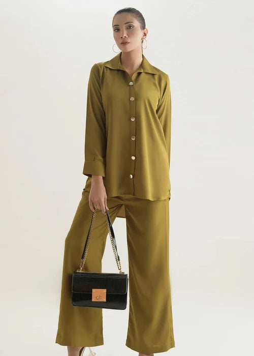 Olive Georgette Co ord Set