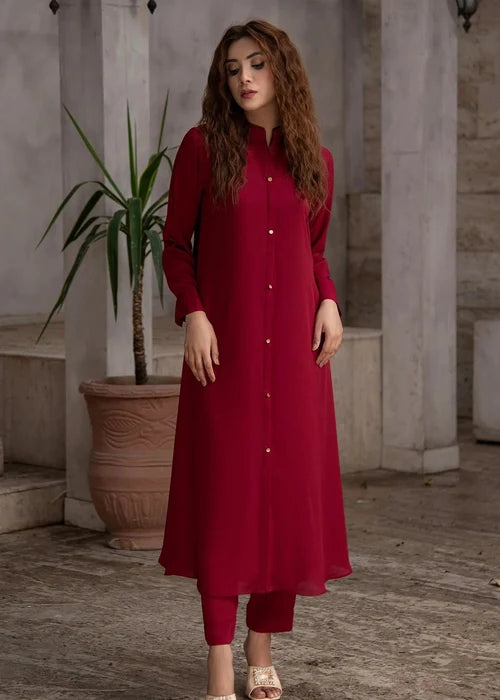 Maroon Stylish Dress