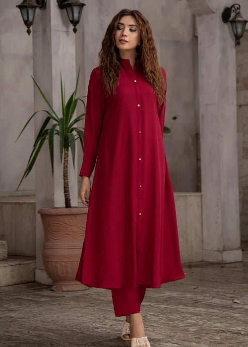 Maroon Stylish Dress