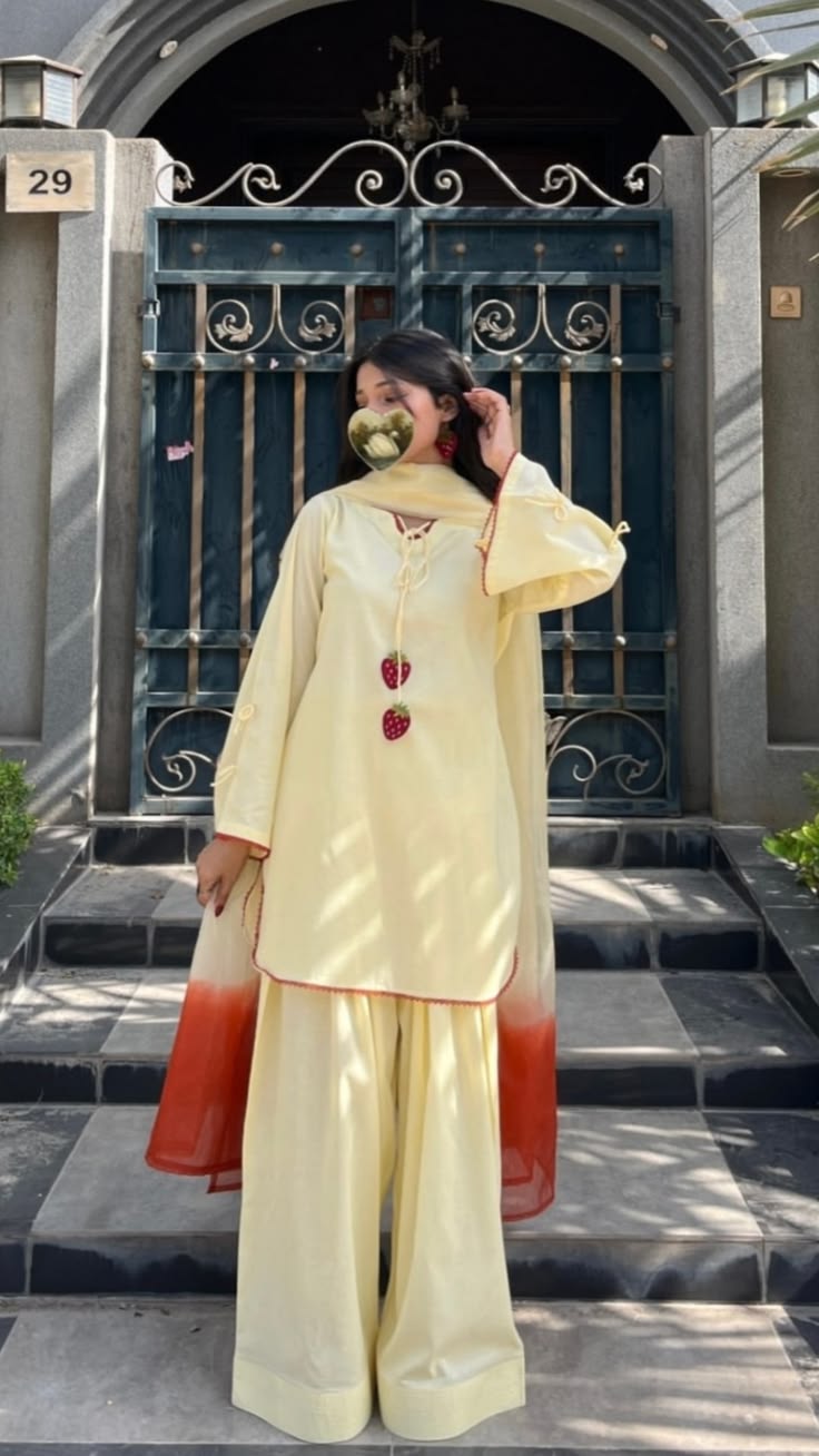 Strawberry Pop Farshi Shalwar Set