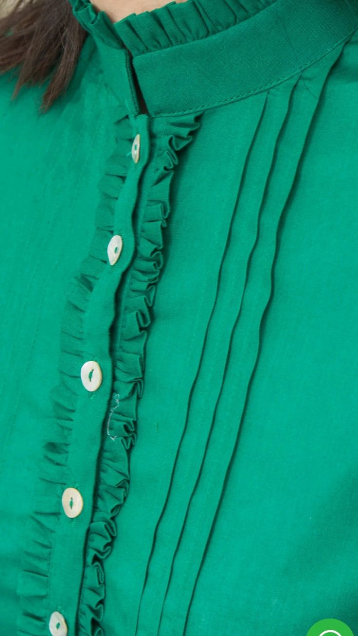 Simple Elegant Green Cotton Set