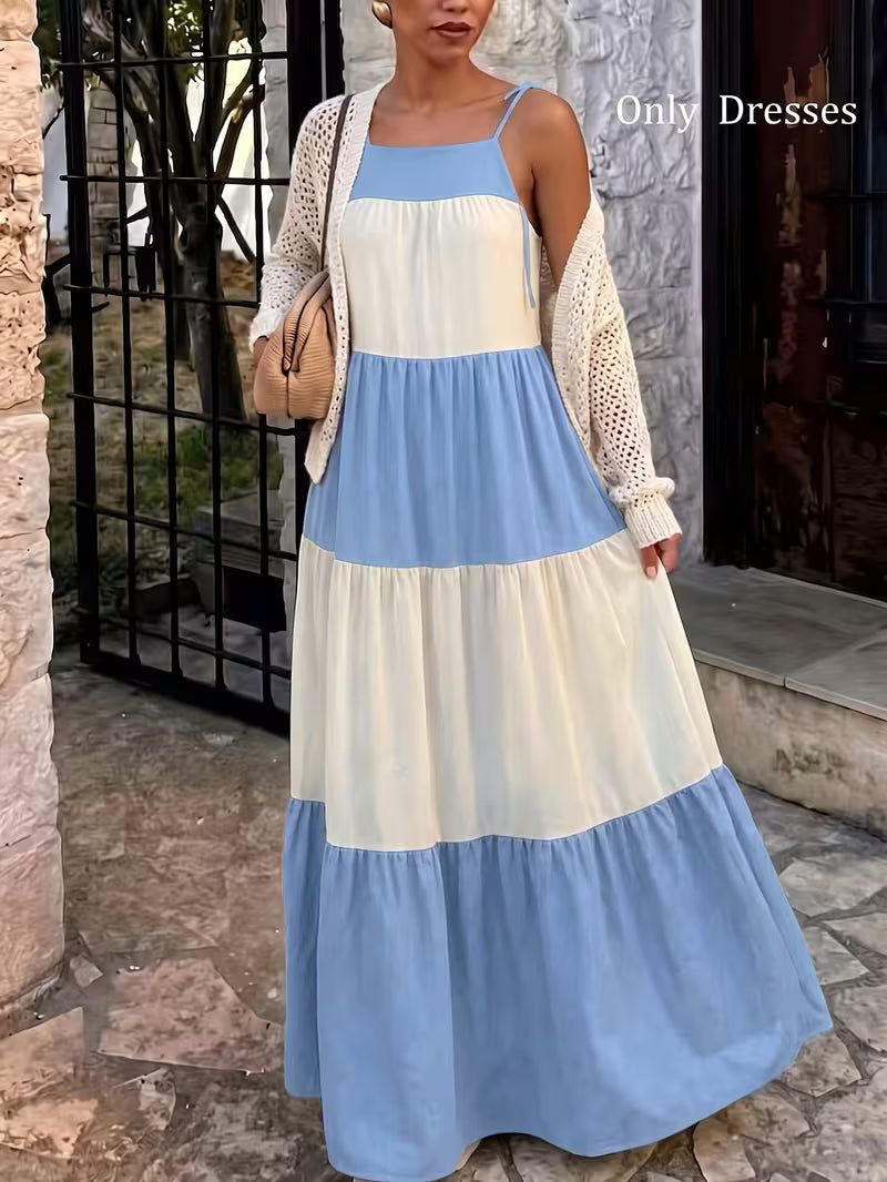 Elara Ocean Blue Oversized Linen Shirt Dress
