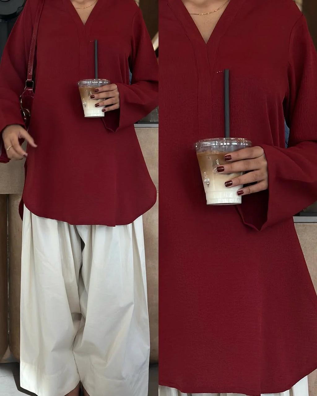 Dynamic Cherry Furshi Co_ord