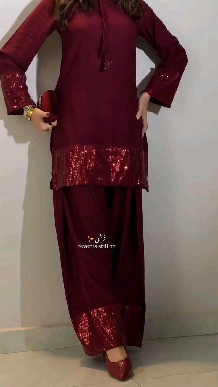 Sequin-Bordered farsi set 3pc