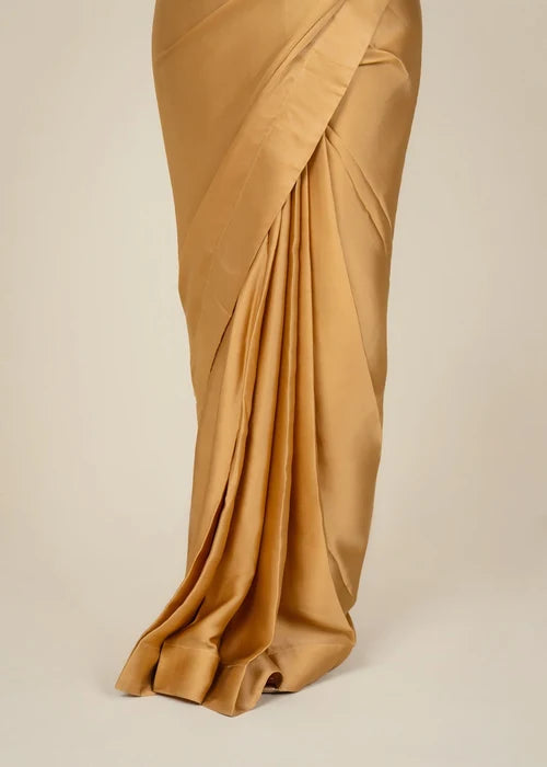 Gold silk saree