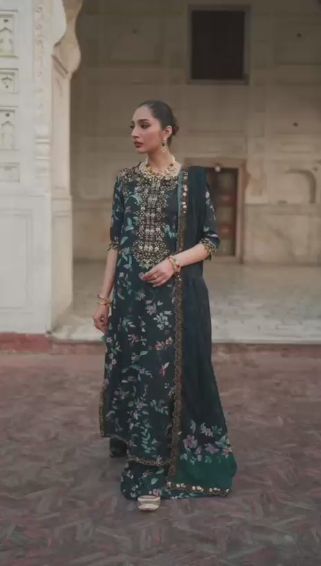 Gilded Flora3pc Lawn Suit