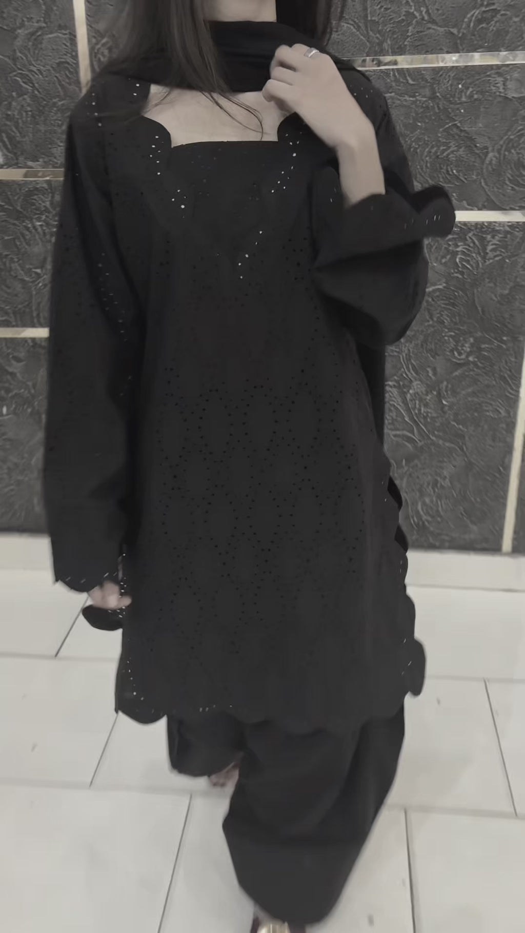 Cutwork Farsi shalwar 3pc