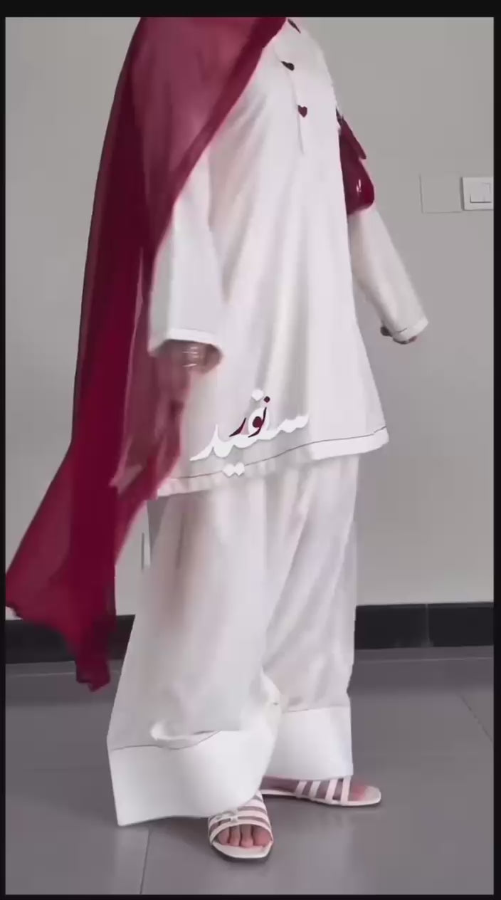 White Farsi Shalwar Kameez