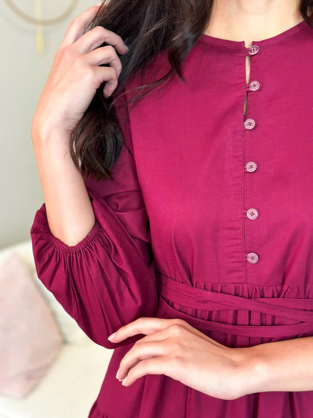 Cardinal Cotton Long Dress