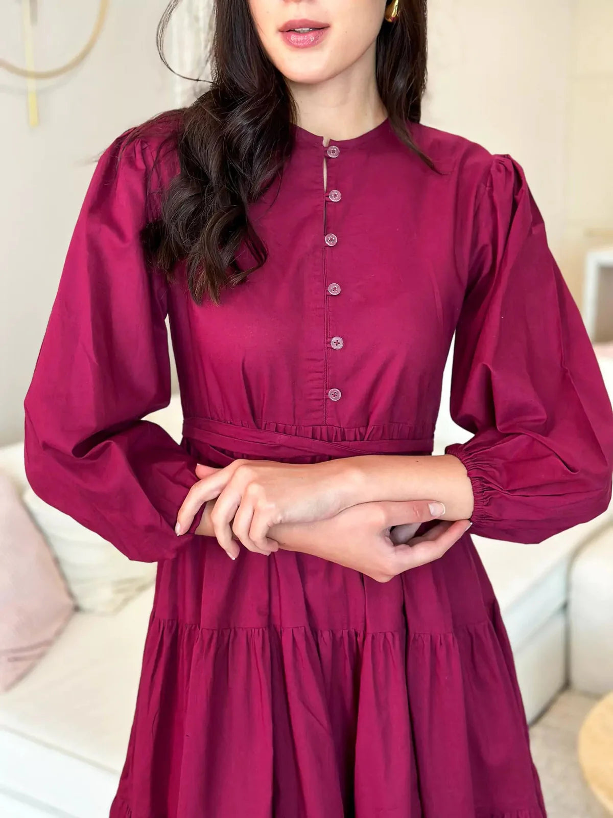Cardinal Cotton Long Dress